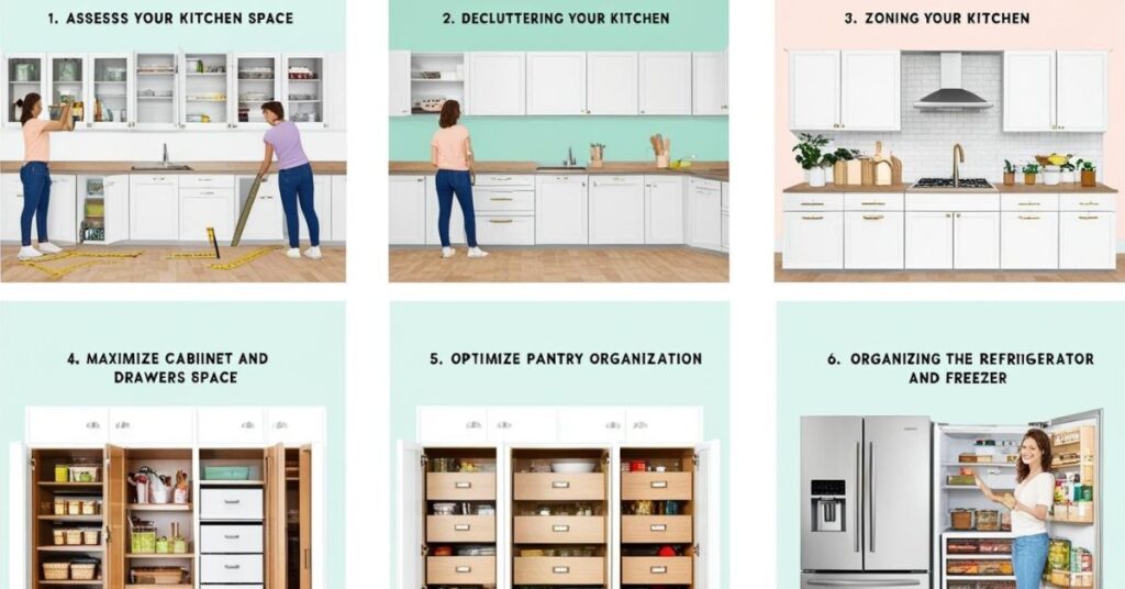 Organizing Your Kitchen 1. Assessing Your Kitchen Space 2. Decluttering Your Kitchen 3. Zoning Your Kitchen 4. Maximizing Cabinet and Drawer Space 5. Optimizing Pantry Organization 6. Organizing