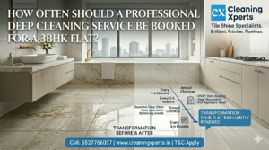 Read more about the article How often should a professional deep cleaning service be booked for a 3BHK flat